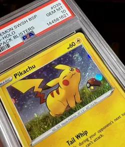 PSA 10 - Pikachu Black Star Promo - Blister Packs #039 - Perfect Swirl Spot - Image 3