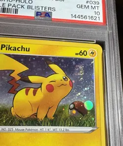 PSA 10 - Pikachu Black Star Promo - Blister Packs #039 - Perfect Swirl Spot - Image 4