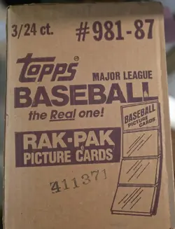 1987 Topps Baseball Factory Sealed Rack Pack Case (3 Box/24 Packs Each 72 Total) - Image 1