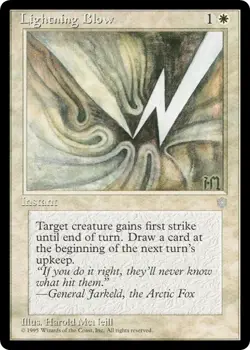 LIGHTNING BLOW x1 mtg NM Ice Age 1 Rare - Image 1