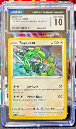 2025 Pokemon Rayquaza McDonald's Promo Card 14 / 15 CGC 10 Gem Mint GRADED - Image 1