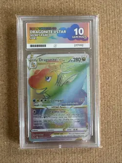 Dragonite VSTAR Holo Rainbow Secret Rare Pokemon Go 2022 TCG Card #81/78 SWSH - Image 1