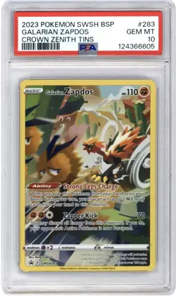 Pokemon Galarian Zapdos SWSH283 SWSH: Sword & Shield Promo Cards Holo PSA 10 - Image 1