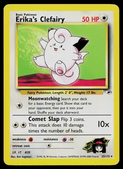 Pokemon Card - Erika's Clefairy Gym Heroes 25/132 Rare - Image 1