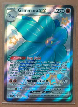 Glimmora ex 218/091 Paldean Fates Pokemon Card NM Pack Fresh - Image 1