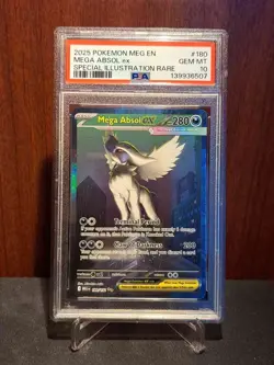 Mega Absol EX 180/132 PSA 10 mega Evolution Pokemon Card Game - Image 1