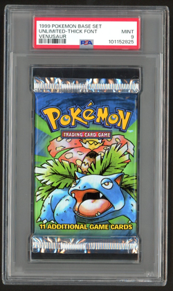 Pokemon Cards - PSA 9 Venusaur Base Set Booster Pack Thick Font - MINT - PSA9 - Image 1