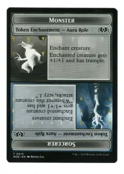 MTG Monster Sorcerer Royal Young Hero Role Token Wilds of Eldraine Magic - Image 1