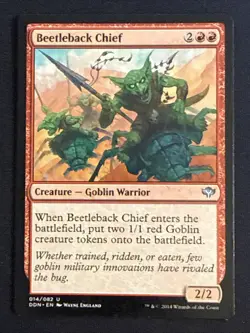 1x Beetleback Chief (014) Duel Decks: Speed vs. Cunning LP MTG Magic x1 MKE - Image 1