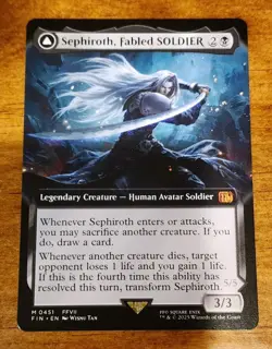 MTG Final Fantasy English Sephiroth, Fabled Soldier Extended Art 0451 (mint) - Image 2