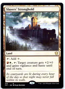 #318 Slayers' Stronghold MTG Commander 2021 Rare - Image 1