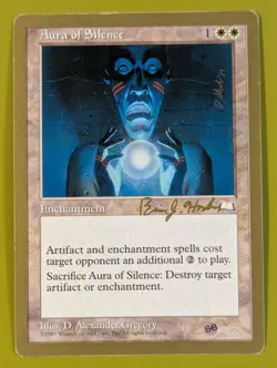 Aura of Silence x1 Brian Hacker SB World Championship Decks 1998 1x MTG - Image 1