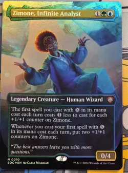Zimone, Infinte Analyst FOIL BORDERLESS - Secrets of Strixhaven Commander - MTG - Image 1