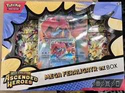 Pokemon TCG ME: Ascended Heroes, Mega Feraligatr Ex Collection Box - New Sealed - Image 1