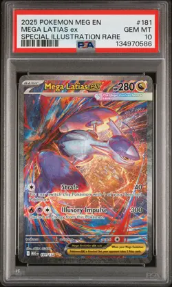 2025 POKEMON MEG EN-MEGA EVOLUTION #181 MEGA LATIAS EX PSA 10 - Image 1