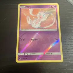Pokemon TCG Mew 32/68 Hidden Fates Reverse Holo Rare (English) - LP - Image 1