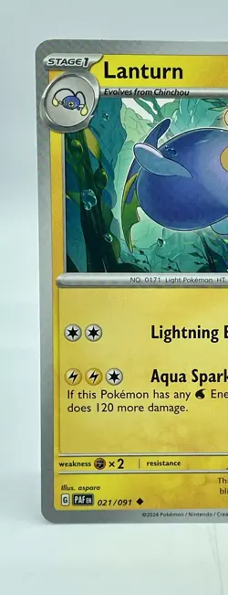 Lanturn 021/091 Uncommon S&V: Paldean Fates Non-Holo Pokemon TCG Mint Unplayed - Image 2