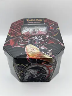 NEW Pokemon Scarlet & Violet Paldean Fates Charizard EX Tin - 4 Pack - SEALED - Image 5