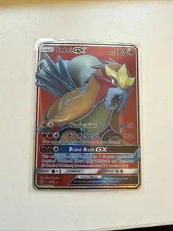 Pokemon TCG Entei GX (Full Art) 71/73 Shining Legends Holo 2017 NM - Image 1