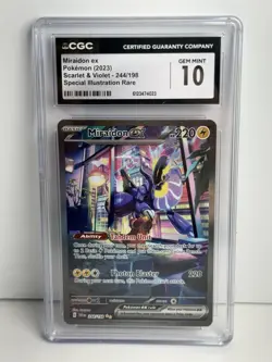2023 Pokemon Miraidon ex Scarlet & Violet 244/198 CGC Gem Mint 10, MUST SEE! - Image 1