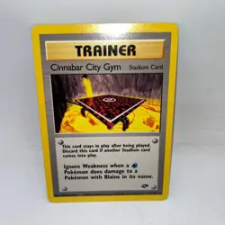 Cinnabar City Gym 113/132 Uncommon Gym Challenge Pokemon Damaged - Image 1