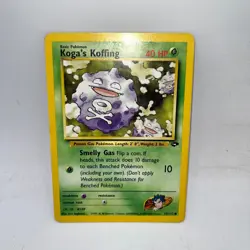 Koga's Koffing 79/132 Common Gym Challenge Pokemon Unlimited Heavily Played - Image 1