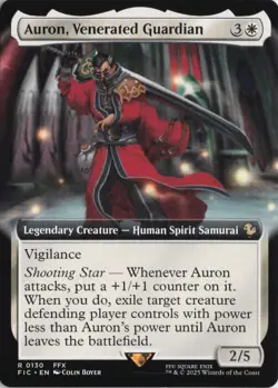Auron, Venerated Guardian (Extended Art) Final Fantasy Regular - NM #130 MTG FIN - Image 1