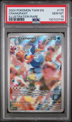 Cramorant Illustration Rare Pokemon Twm En-Twilight Masquerade 176/167 PSA 10 - Image 1