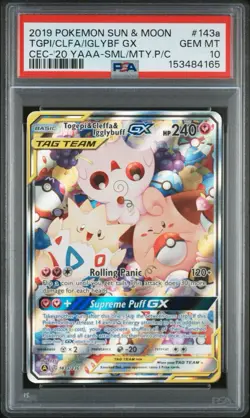 Pokemon PSA 10 Togepi & Cleffa & Igglybuff GX 143a/236 Premium Collection PSA 10 - Image 1