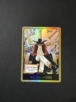 DON!! Card (Dracule Mihawk) (Gold) The Azure Sea's Seven Foil - Image 1
