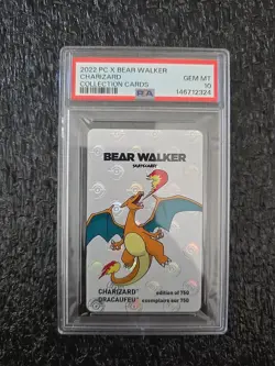Bear Walker x Pokemon Center 2022 Charizard w/ PSA 10 Collection Card - Image 2