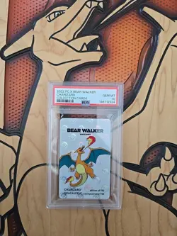Bear Walker x Pokemon Center 2022 Charizard w/ PSA 10 Collection Card - Image 4