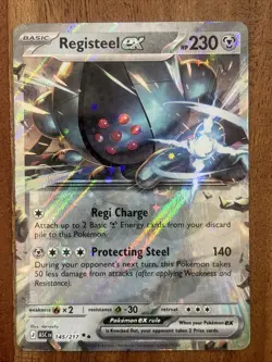 Pokemon TCG Registeel EX 145/217 Ascended Heroes Double Rare NM Card - Image 1