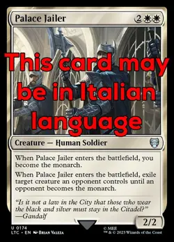 MTG PALACE JAILER EXC - CARCERIERE DEL PALAZZO 174 - LTC IT - MAGIC - Image 1