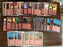 Lotto Magic The Gathering Vintage Rosso 70 carte + 23 terre - Image 2