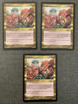 MTG X3 - Charge fervente -Fervent Charge - Apocalypse - EX - FR - Image 1