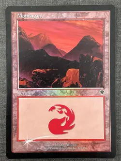 MTG X4 FOIL - Mountain - Montagne Invasion - 343 / 350 EX - Image 2