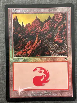 MTG X4 FOIL - Mountain - Montagne Invasion - 343 / 350 EX - Image 3