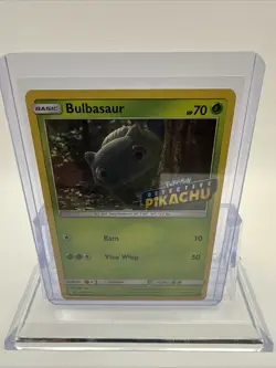 Bulbasaur - Detective Pikachu Stamp Promo SM198 NM Holo Pokemon TCG Rare 2019 - Image 2