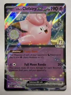 Pokemon TCG Ascended Heroes - Lillies Clefairy EX Double Rare 076/217 - Image 1