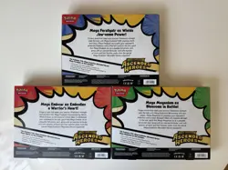 3x Pokemon TCG Ascended Heroes Mega Feraligatr Meganium Emboar Ex Box - SEALED - Image 2