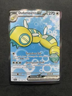 Pokemon TCG Dundunsparce EX Full Art Ultra Rare Card 178/159 Journey Together NM - Image 1