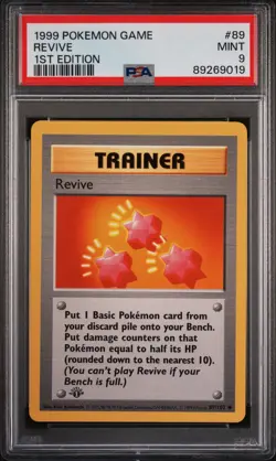 Pokemon Card Revive 89/102 1st Edition PSA 9 Shadowless Base Set - Image 1