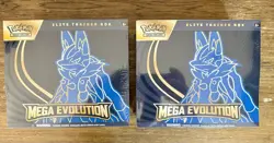 Pokemon TCG Mega Evolution Lucario Elite Trainer Box NEW SEALED Lot of 2 ETB - Image 1