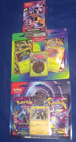 (41×) Pokemon Mega 2 Pack Blister - Vileplume/Raikou + D. Rivals Booster Bundle - Image 1