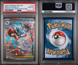 2025 POKEMON MEG EN-MEGA EVOLUTION #179 MEGA LUCARIO EX PSA 10 - Image 3