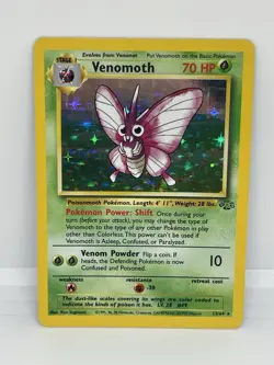 Pokemon TCG Venomoth Jungle 13/64 Holo Unlimited Holo Rare LP + - Image 1