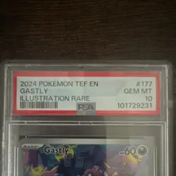 Pokemon TCG Gastly 177/162 Temporal Forces Illustration Rare Holo PSA 10 2024 - Image 3