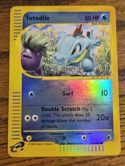 Pokemon Expedition # 134/165 Reverse Holo TOTODILE--never played-- - Image 1