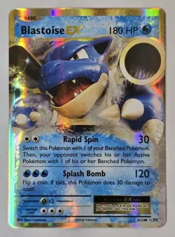Pokemon BLASTOISE EX 21/108 Holo Ultra Rare Evolutions - Near Mint 🍒 - Image 2